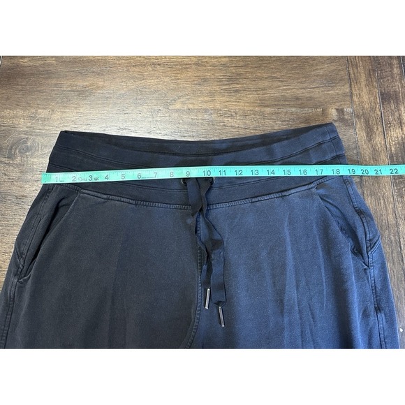 Athleta Sweatpants Balance Wide Leg Tencel Fleece Black Flare Women's XL 631950 - Picture 9 of 10